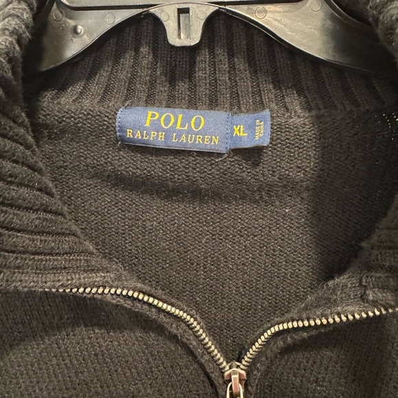 Polo by Ralph Lauren Black Zip Up Sweater - Picture 2 of 2